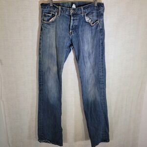 Vintage Lucky Brand Slim Bootleg Dungarees Jeans Mens 32 Light Mid Rise Denim